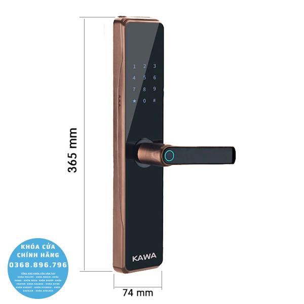 Khóa cửa vân tay Kawa K200 - lắp đặt thực tế