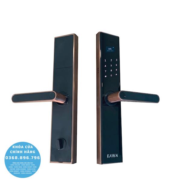 Khóa cửa vân tay Kawa K202 - mặt sau