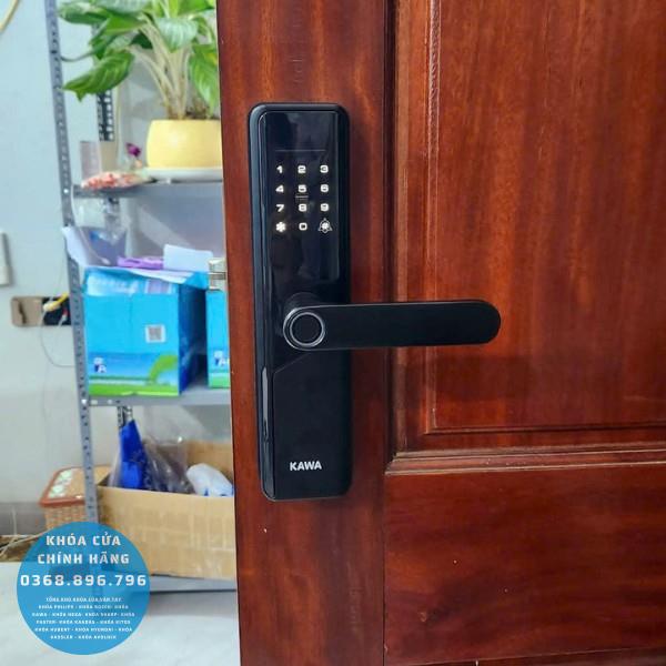 Khóa cửa vân tay Kawa K208 - mặt sau