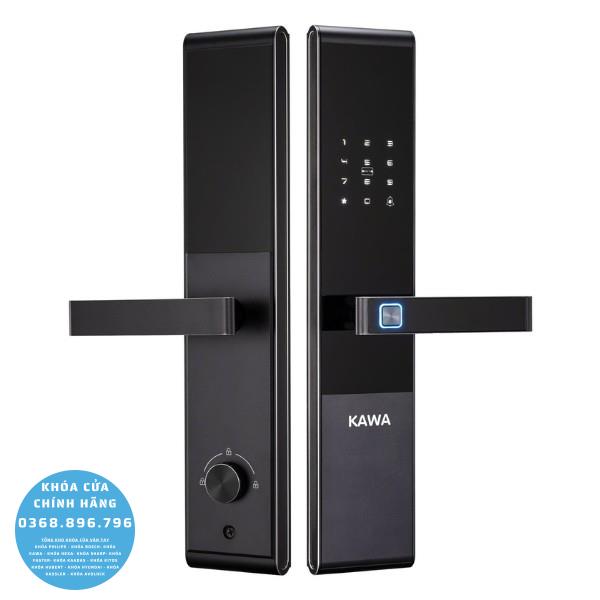 Khóa cửa vân tay Kawa K609 CNC - mặt sau