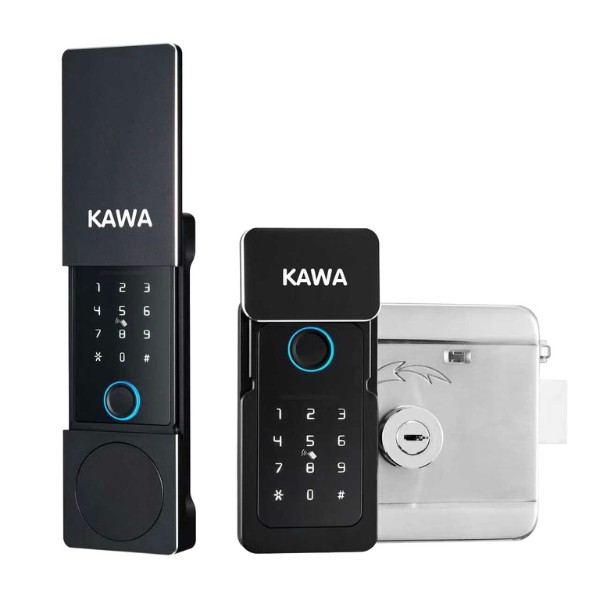 Khóa cửa cổng vân tay Kawa KC02 mở 2 chiều
