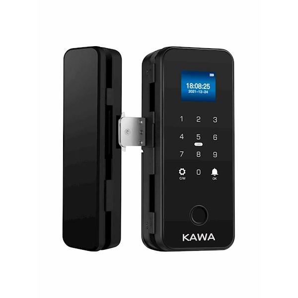 Khóa cửa kính cường lực vân tay Kawa KG02