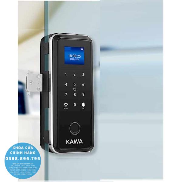 Khóa cửa kính cường lực vân tay Kawa KG02 - chi tiết