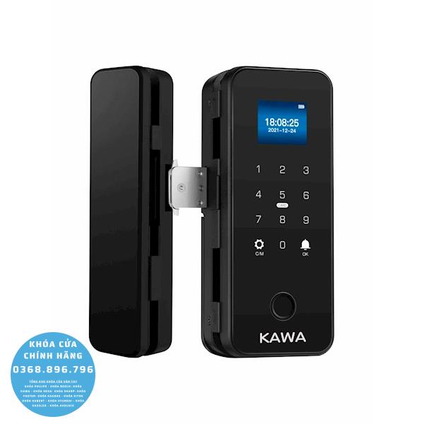 Khóa cửa kính cường lực vân tay Kawa KG02 - phụ kiện