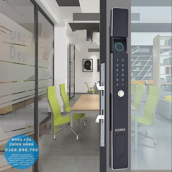 Khóa cửa nhôm kính vân tay Kawa KN302 chống nước Ip67 - chi tiết