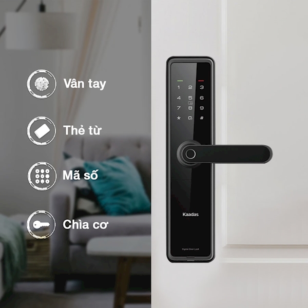 Khóa cửa vân tay Kaadas L8 5 chính hãng tại HCM