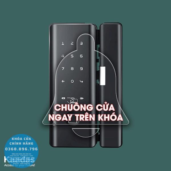 Khóa cửa kính vân tay Kaadas R8 - mặt sau