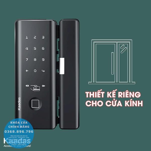 Khóa cửa kính vân tay Kaadas R8 - chi tiết