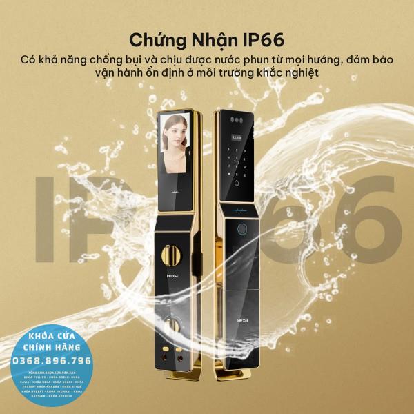 Khóa vân tay Hexa P100M Pro - lắp đặt thực tế