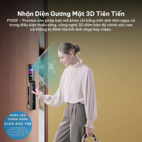 Khóa vân tay Hexa P100M Promax face 3D - chi tiết