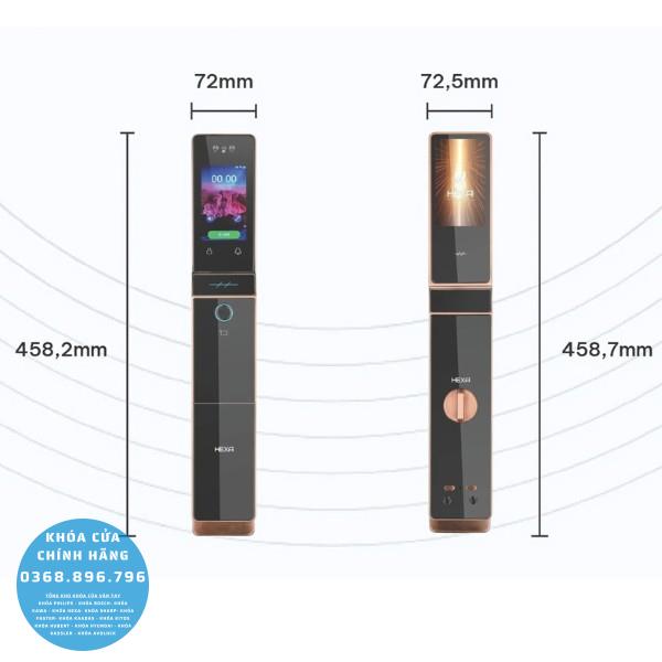 Khóa vân tay Hexa P100M Promax face 3D - lắp đặt thực tế