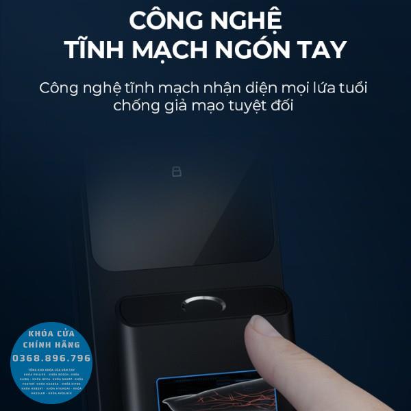 Khóa cửa vân tay Kaadas Q9-FVP tĩnh mạch ngón tay và face id - mặt sau