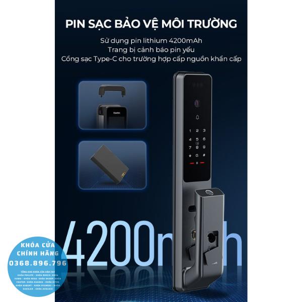 Khóa cửa vân tay Kaadas Q9-FVP tĩnh mạch ngón tay và face id - phụ kiện